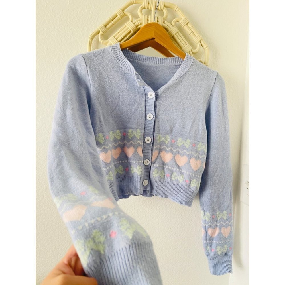 Pastel Pink and Blue cardigan - Picture 7 of 8